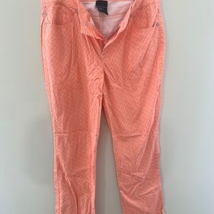 Tribal Orange Ankle Pant Patterned Pants Size 8